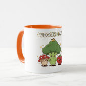 Gemüse-Besties | Süßes Kawaii-Cartoon-Gemüse Tasse (Vorderseite Links)
