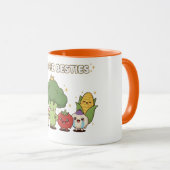 Gemüse-Besties | Süßes Kawaii-Cartoon-Gemüse Tasse (VorderseiteRechts)
