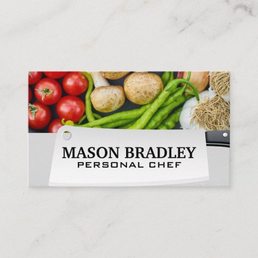 Gemüse | Butchers Knife Visitenkarte (Vorderseite)