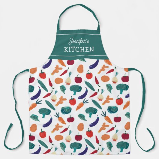 Gemüse Custom Kitchen Unisex Schürze (Vorderseite)