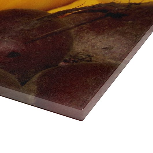 Gemüse-dekoratives Glasschneiden-Brett Schneidebrett (Ecke)