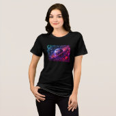 Gemüse der Erde + Jupiter Black Short Sleeve Tri-Blend Shirt (Vorderseite voll)