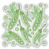 Gemüse Erbsen Aufkleber (Vorderseite)