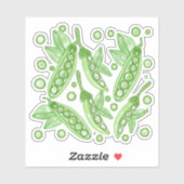 Gemüse Erbsen Aufkleber (Blatt)