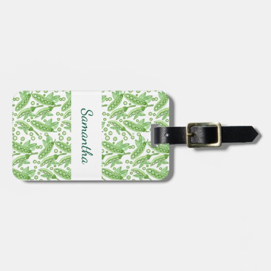 Gemüse Erbsen Gepäckanhänger (Vorderseite horizontal)