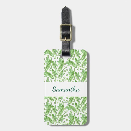 Gemüse Erbsen Gepäckanhänger (Vorderseite vertikal)