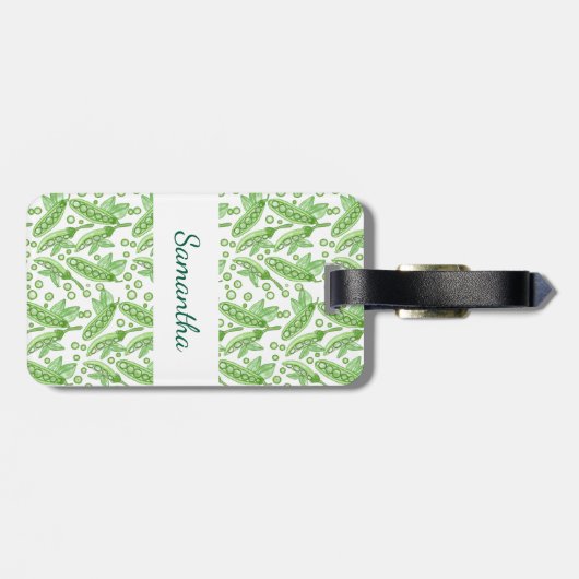 Gemüse Erbsen Gepäckanhänger (Rückseite horizontal)