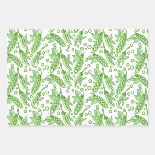 Gemüse Erbsen Geschenkpapier Set (Vorderseite 2)