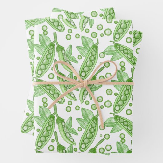 Gemüse Erbsen Geschenkpapier Set (Beispiel)