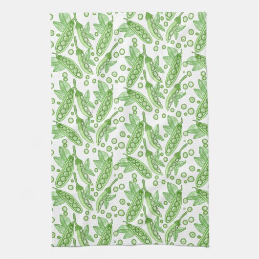 Gemüse Erbsen Geschirrtuch (Vertikal)