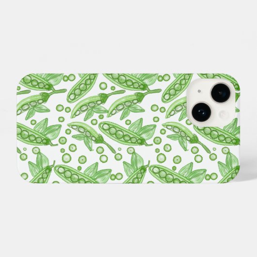 Gemüse Erbsen iPhone Hülle (Rückseite (Horizontal))