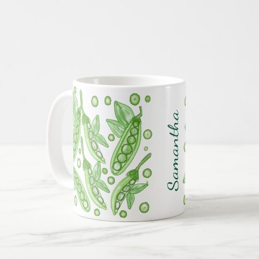 Gemüse Erbsen Kaffeetasse (Vorderseite Links)