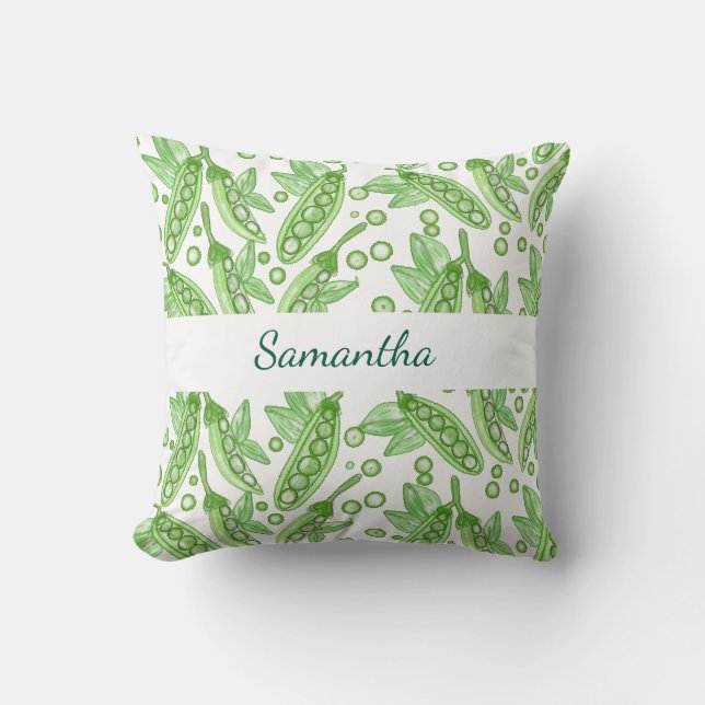 Gemüse Erbsen Kissen (Vorderseite)