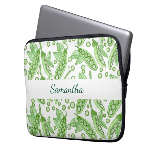 Gemüse Erbsen Laptopschutzhülle (Vorderseite Links)