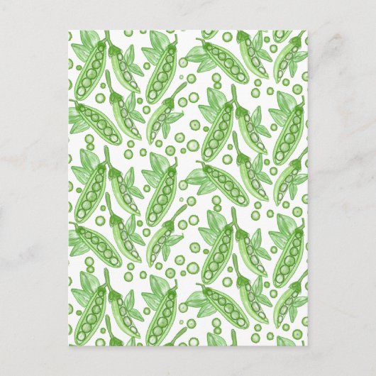 Gemüse Erbsen Postkarte (Vorderseite)