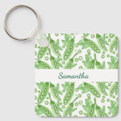 Gemüse Erbsen Schlüsselanhänger (Vorderseite)