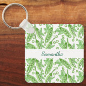 Gemüse Erbsen Schlüsselanhänger (Vorderseite)