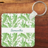 Gemüse Erbsen Schlüsselanhänger (Rückseite)