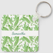 Gemüse Erbsen Schlüsselanhänger (Rückseite)