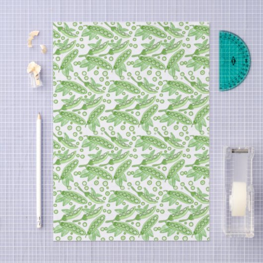 Gemüse Erbsen Seidenpapier (Handwerk)