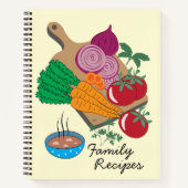 Gemüse Familienrezepte Notebook Notizblock (Vorderseite)