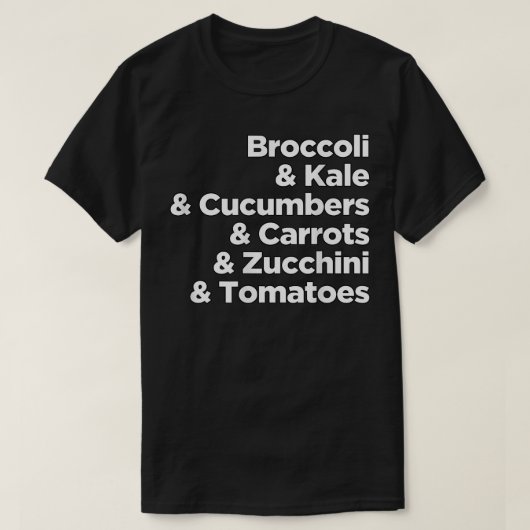 Gemüse für Vegetarier und Veganer T-Shirt (Design vorne)