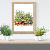 Gemüse-Garten-Aquarell-Kunstposter Poster