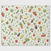 Gemüse Garten Bauernmarkt Sommer Geschenkpapier (Flach)