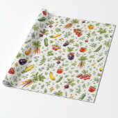 Gemüse Garten Bauernmarkt Sommer Geschenkpapier (Ungerollt)