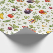 Gemüse Garten Bauernmarkt Sommer Geschenkpapier (Ecke)