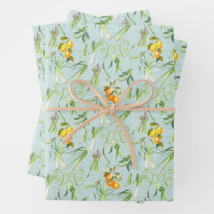 Gemüse-Garten-Druck für Gärtner & Foodies Geschenkpapier Set