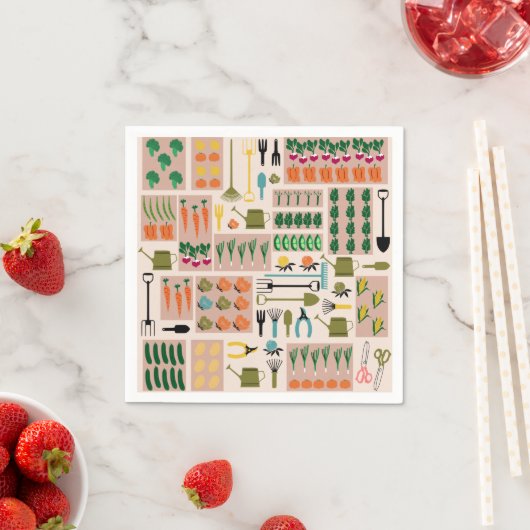 Gemüse Garten Papier Napkins Serviette (Beispiel)