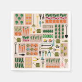 Gemüse Garten Papier Napkins Serviette (Vorderseite)