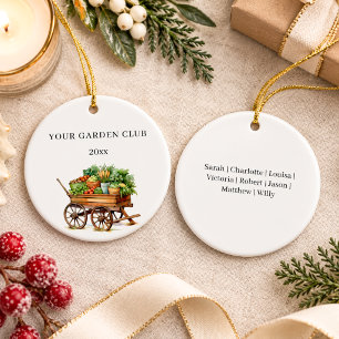 Gemüse-Gartenclub Personalisierte Weihnachtsnamen Keramik Ornament