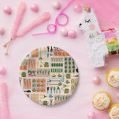 Gemüse Gartenpapiere Teller (Party)