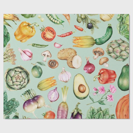 Gemüse Geschenkpapier (Flach)