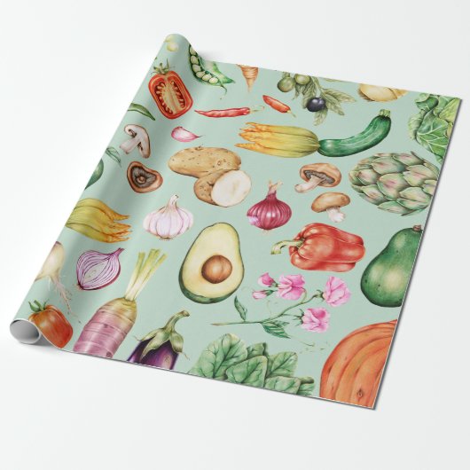 Gemüse Geschenkpapier (Ungerollt)