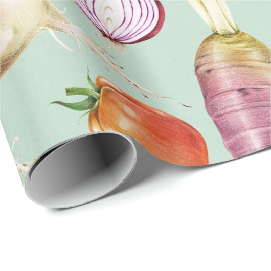 Gemüse Geschenkpapier (Rolleneckpunkt)