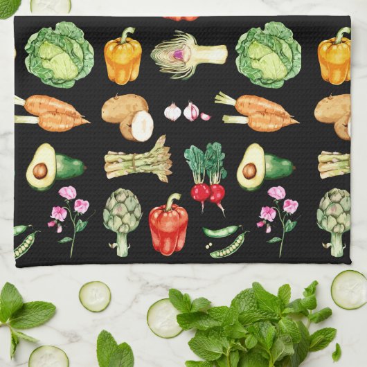 Gemüse Geschirrtuch (Gefaltet)