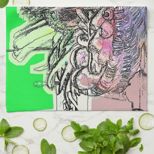 GEMÜSE GESCHIRRTUCH (Gefaltet)