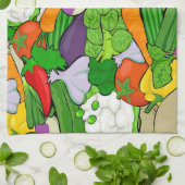 Gemüse Geschirrtuch (Gefaltet)