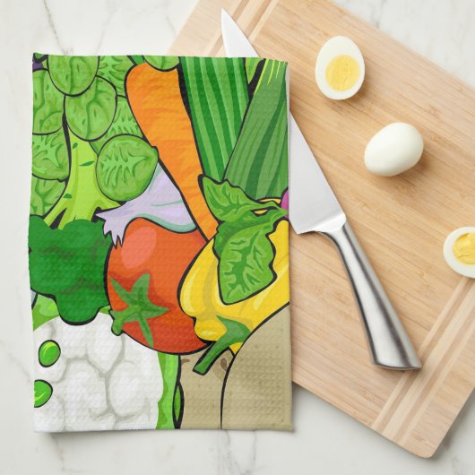 Gemüse Geschirrtuch (Viertel Falte)