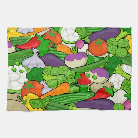 Gemüse Geschirrtuch (Horizontal)