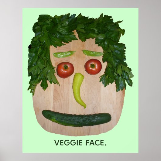 Gemüse Gesicht Poster (Vorne)