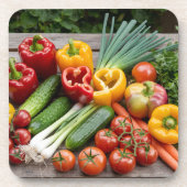 Gemüse Getränkeuntersetzer (Vorderseite)