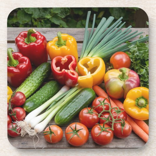Gemüse Getränkeuntersetzer (Vorderseite)