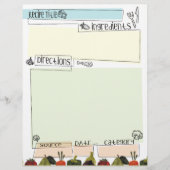 Gemüse grenzt funky Rezept Buchstaben (Vorderseite)