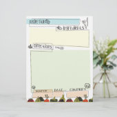 Gemüse grenzt funky Rezept Buchstaben (Stehend Vorderseite)