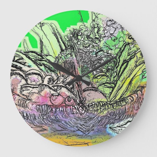 GEMÜSE GROßE WANDUHR (Vorderseite)