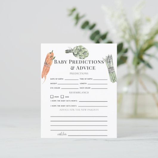 Gemüse grüne Baby-Vorhersagen und Ratschläge (Stehend Vorderseite)